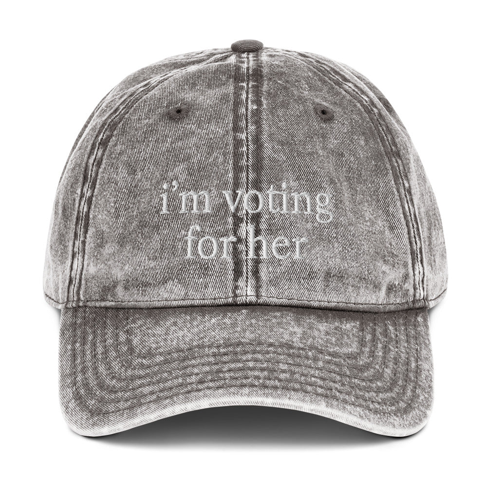 VOTING FOR HER HAT